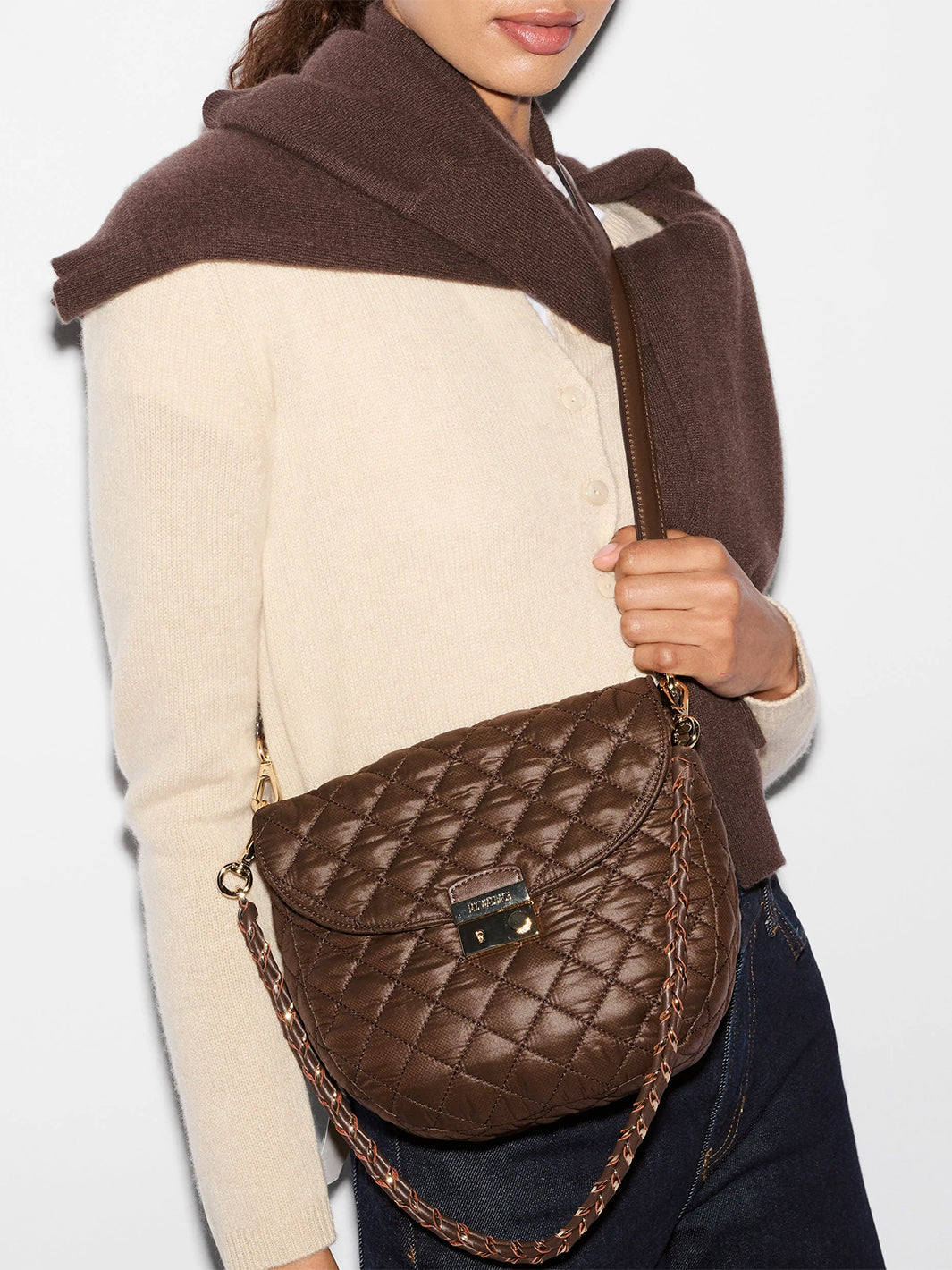 Crosby Lock Saddle in Walnut Brown