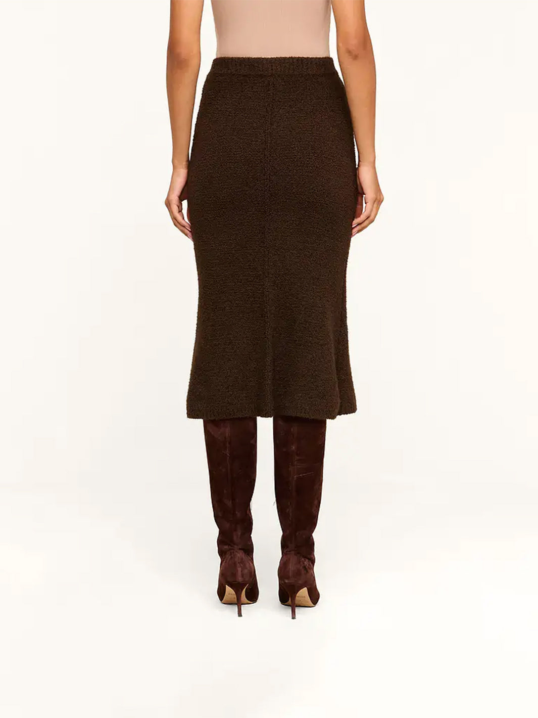 Salem Knit Skirt in Dark Brown
