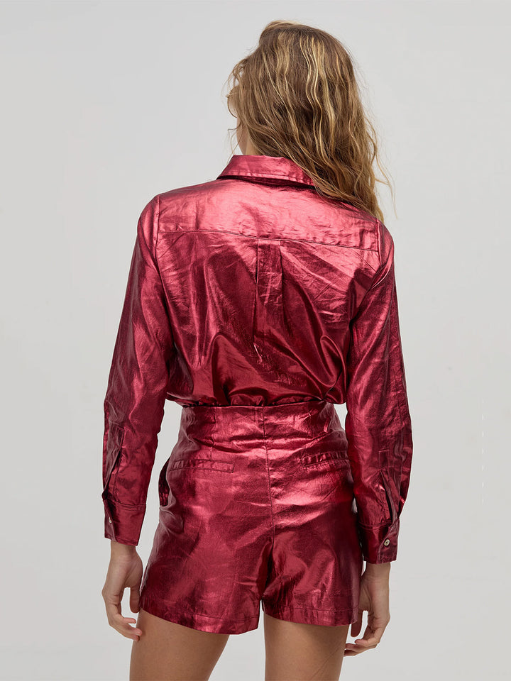 San Marino Shirt in Metallic Cherry
