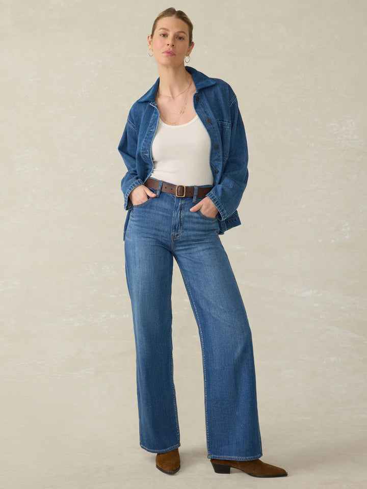 Saturday Denim Wide Leg Jean in Indigo Coast Wash