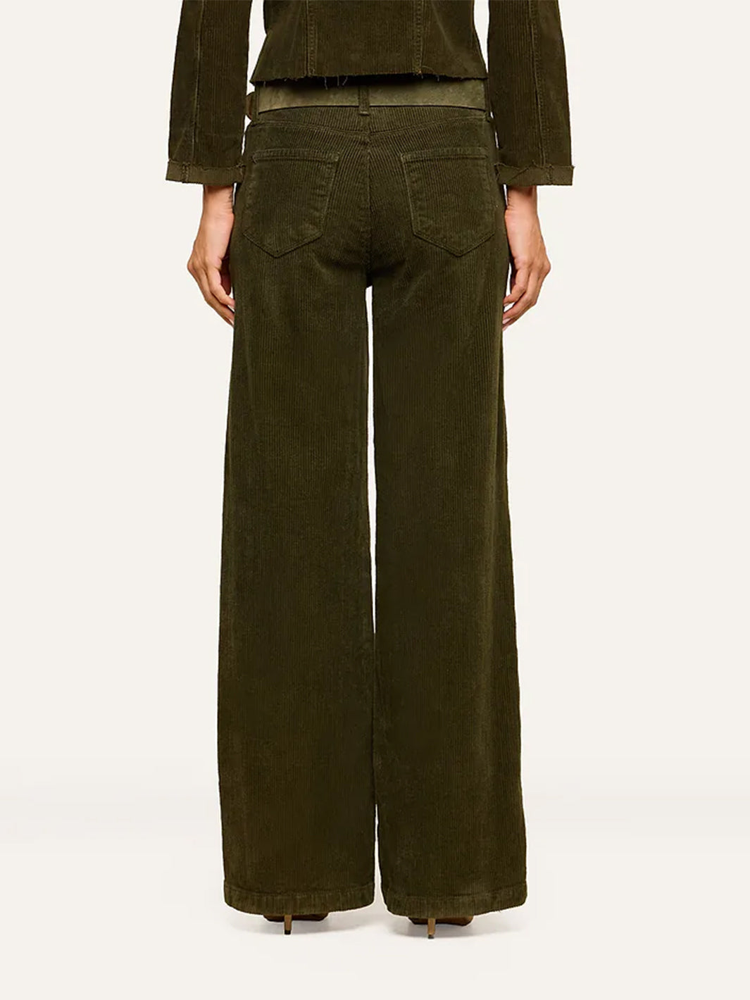 Scottie High-Rise Wide-Leg in Army