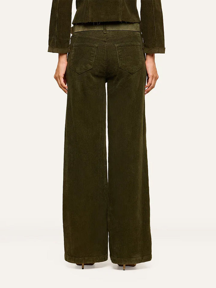 Scottie High-Rise Wide-Leg in Army
