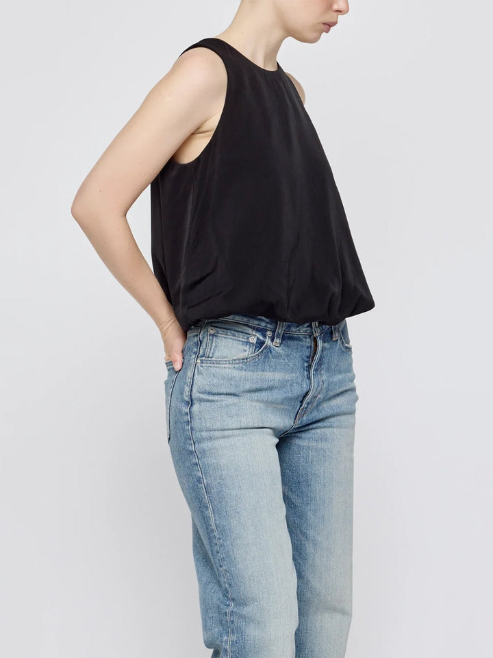 MV Sculpted Satin Tank in Black