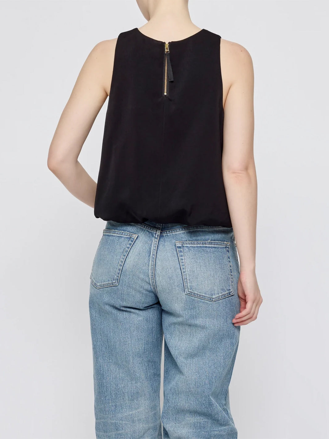 MV Sculpted Satin Tank in Black
