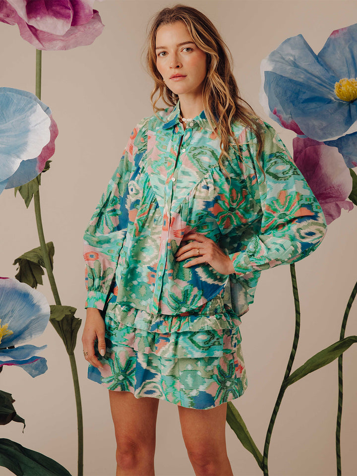 Sebali Top in Ikat Bermuda