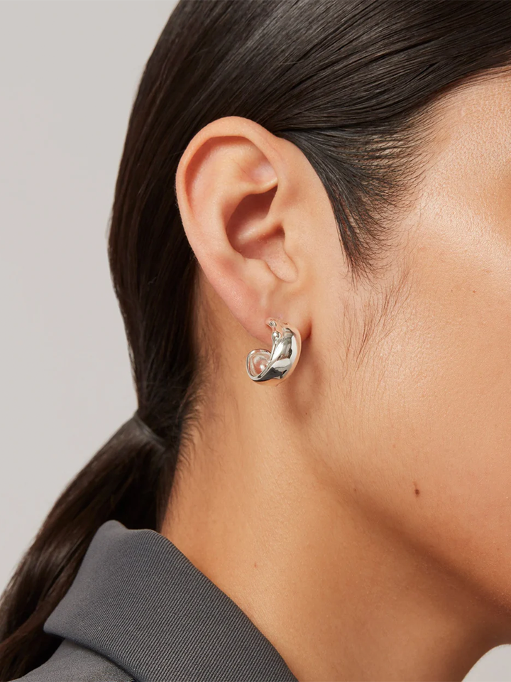 Sees Hoop Earrings in Silver
