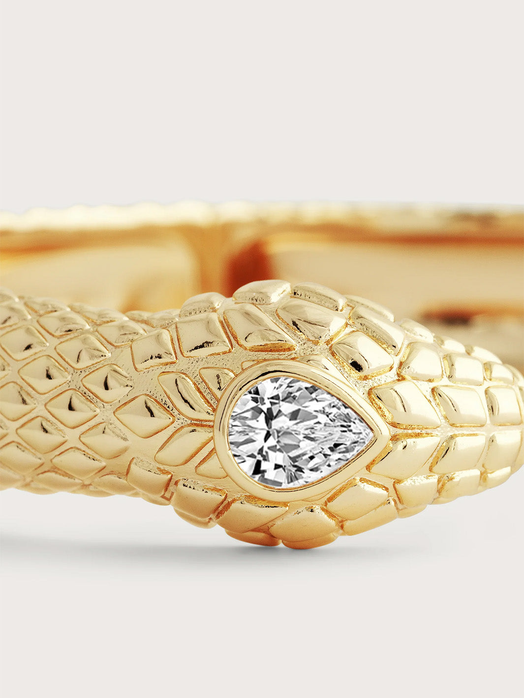 Serpent Double Head Hinged Bangle