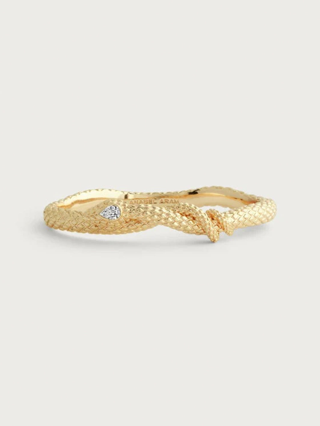 Serpent Hinged Bangle in Gold