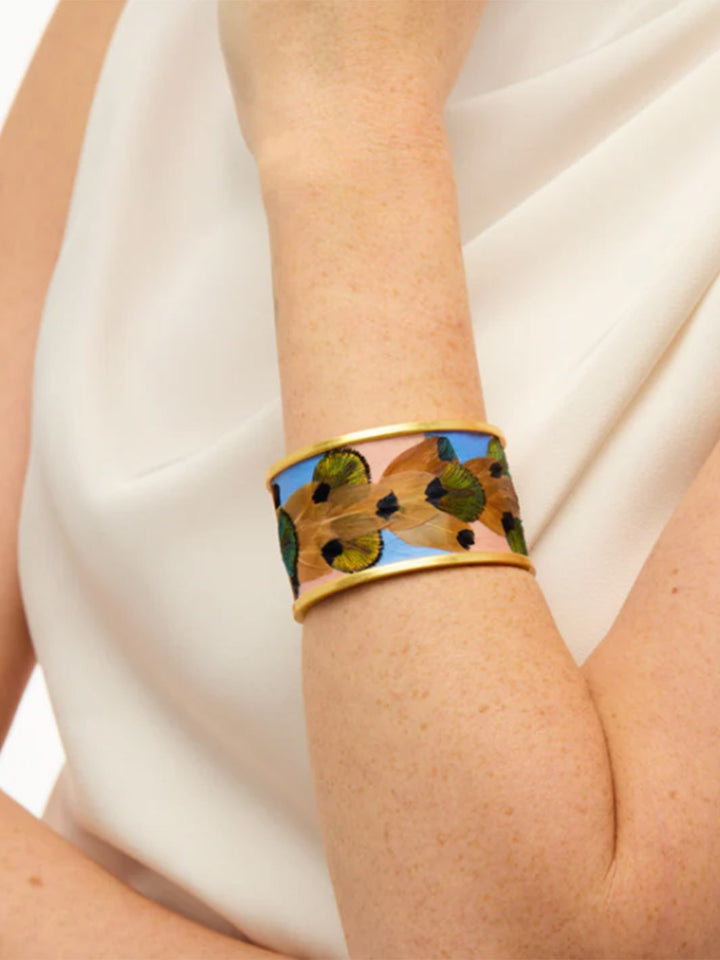 Shannon Wide Cuff Bracelet in Gold