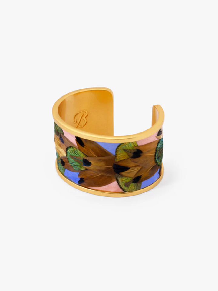 Shannon Wide Cuff Bracelet in Gold