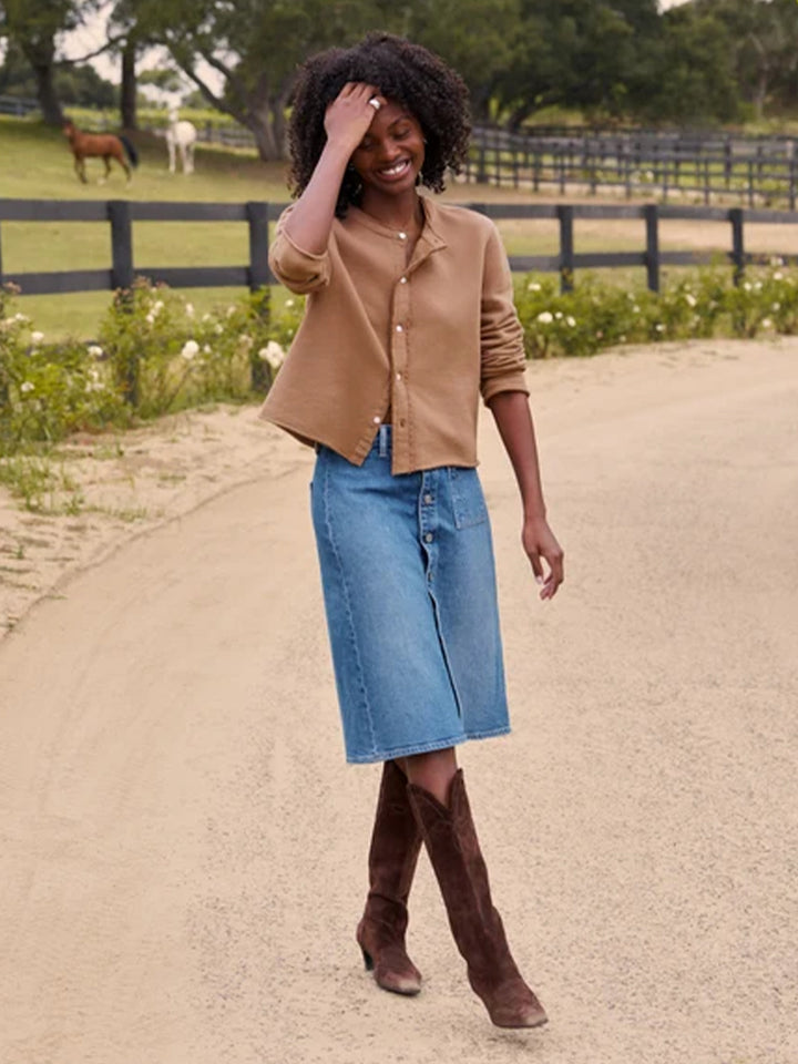 Shannon Classic Denim Skirt in 1978 Wash