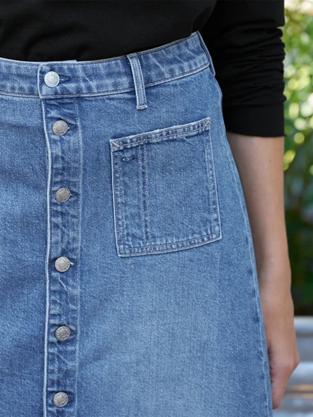 Shannon Classic Denim Skirt in 1978 Wash