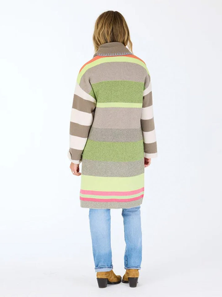 Shawl Collar Duster in Multi