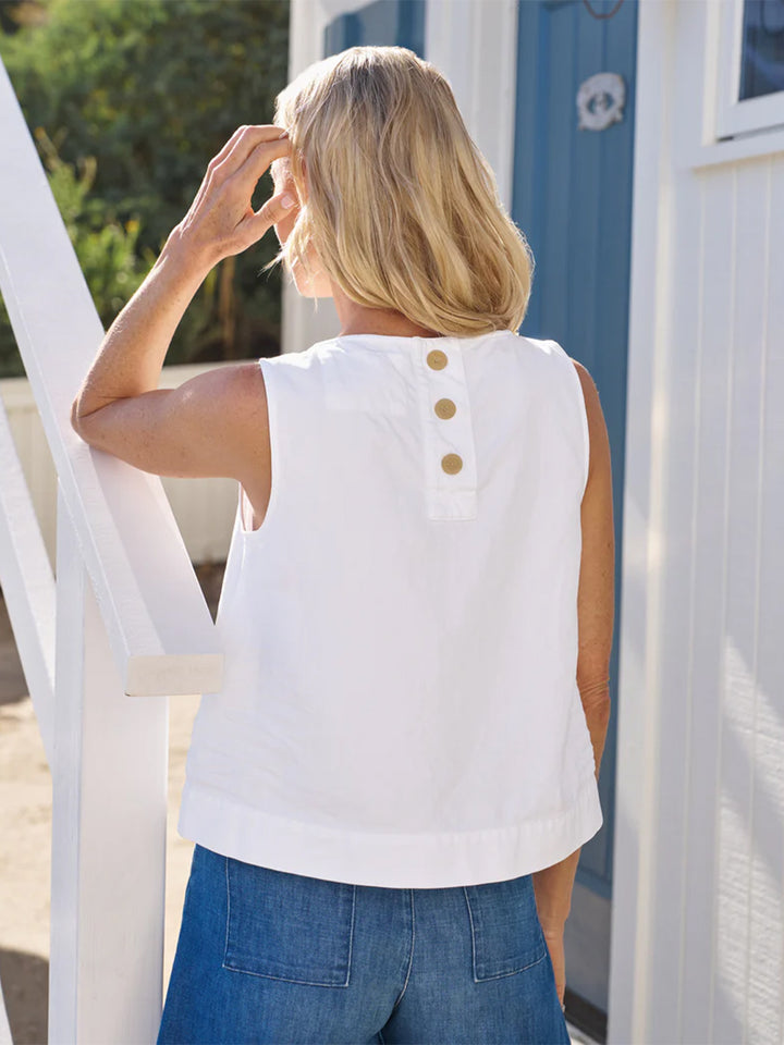 Shelley Shell Tank in White