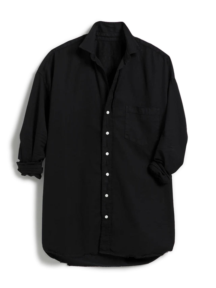 Shirley Oversized Button-Up Shirt in Blackout