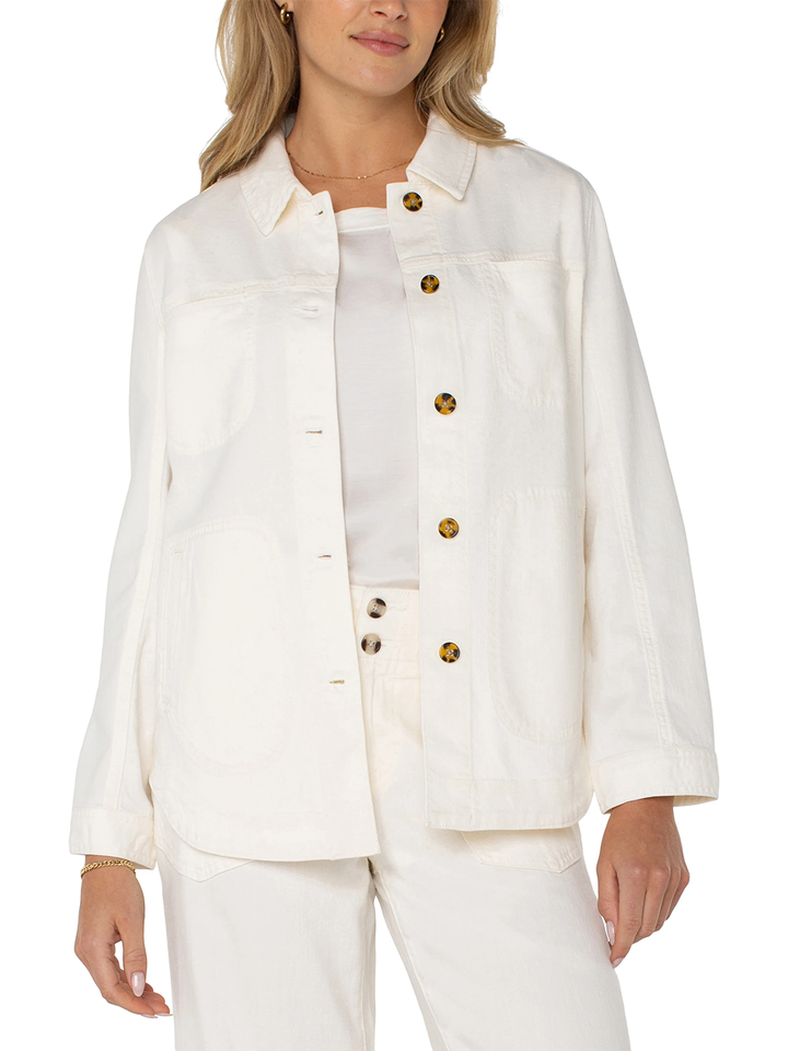 Shirt Jacket in Whipped Cream