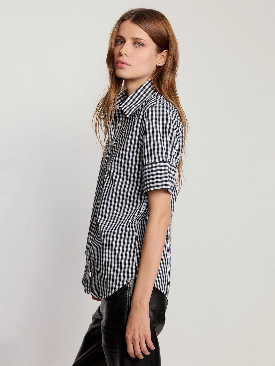 The Short Sleeve Shirt in Black/White Check