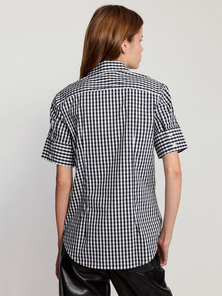 The Short Sleeve Shirt in Black/White Check