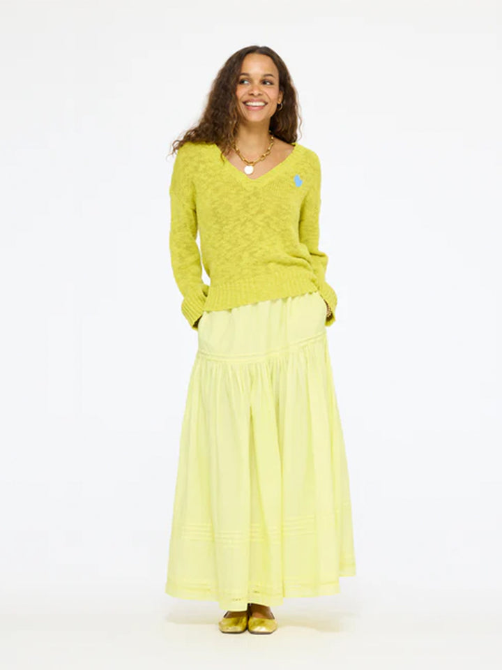 Summerland V Neck Sweater in Cactus