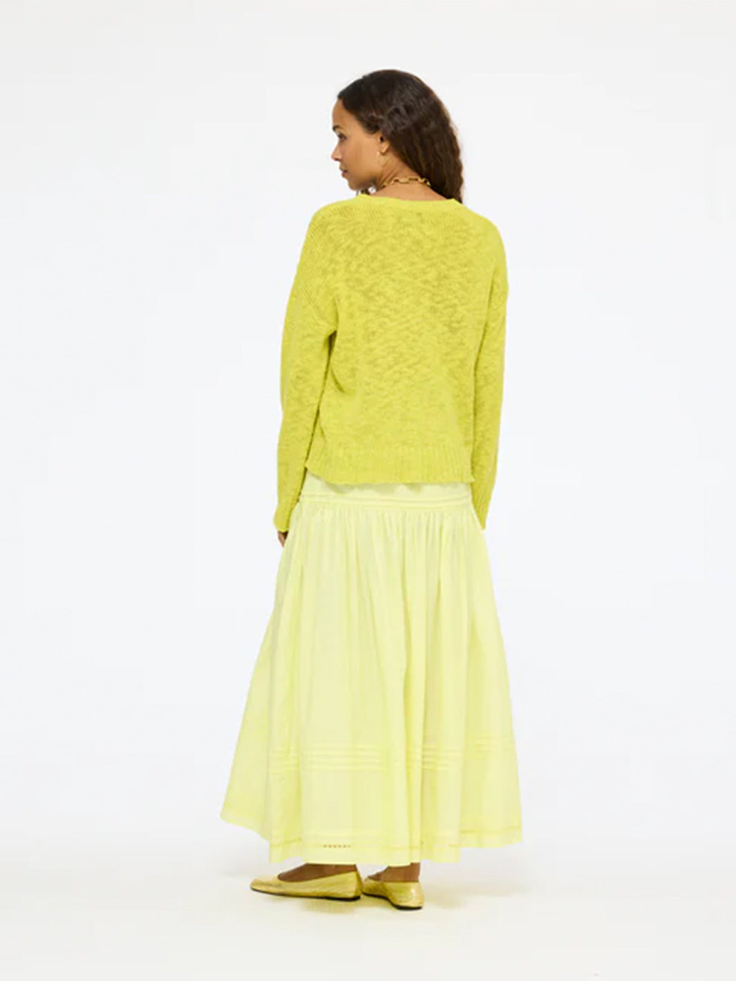 Summerland V Neck Sweater in Cactus