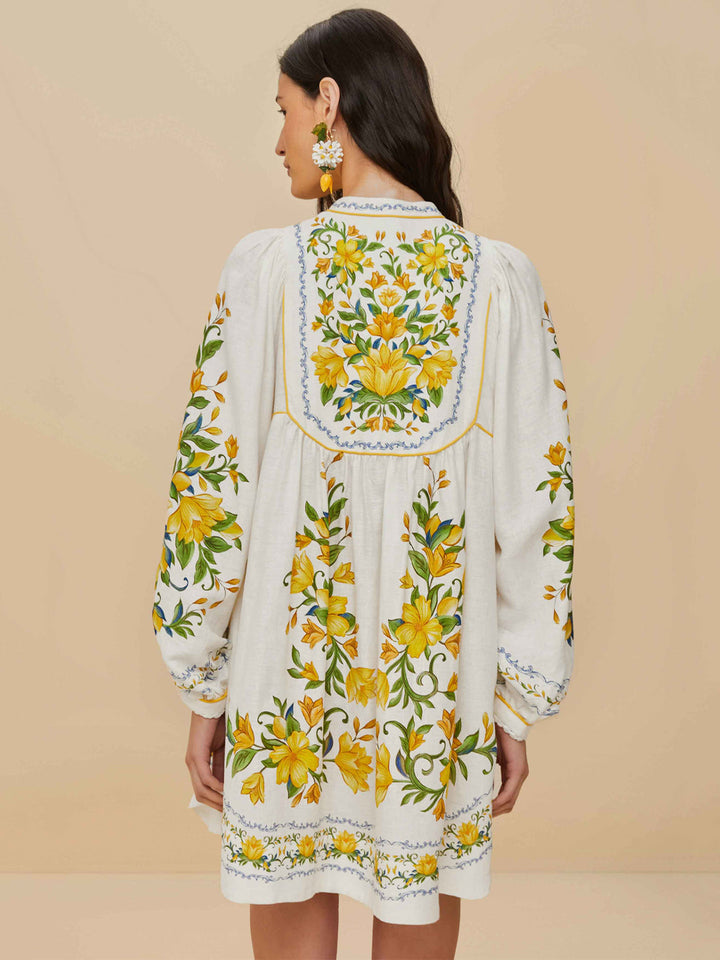 Sicily Mini Dress in Off White
