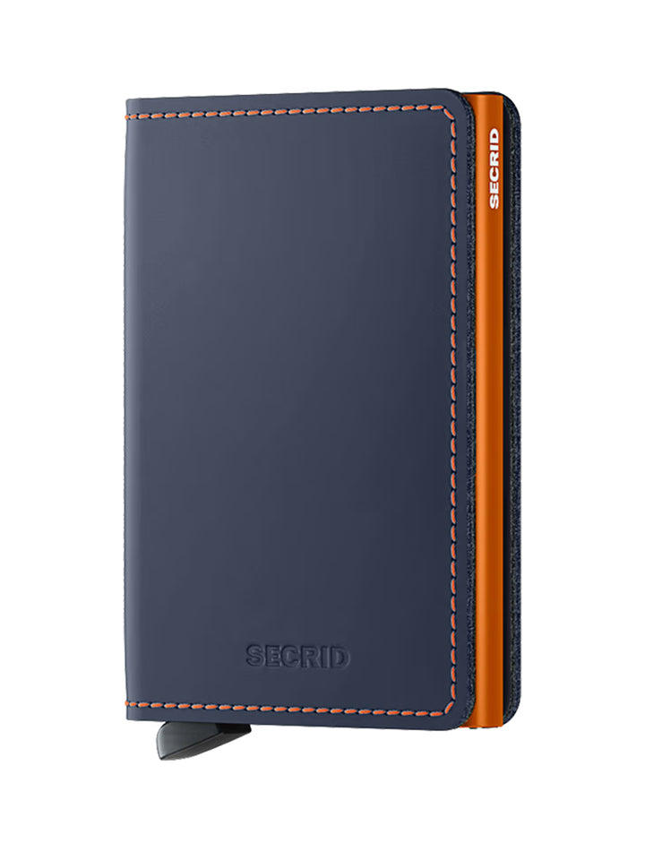 Slim Wallet Matte in Blue/Orange