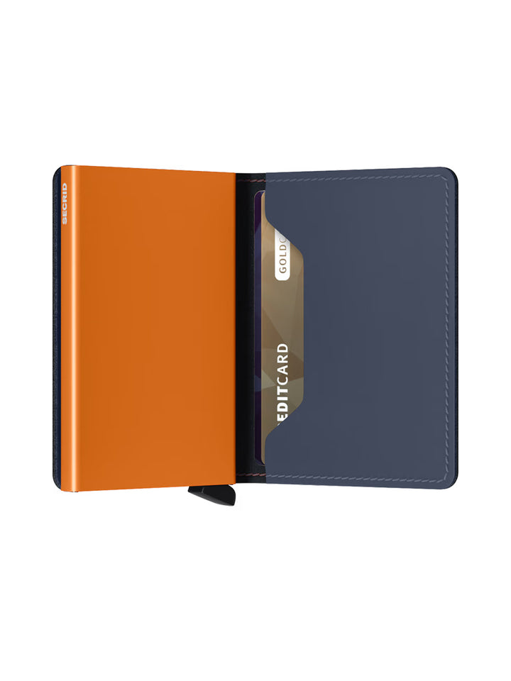 Slim Wallet Matte in Blue/Orange