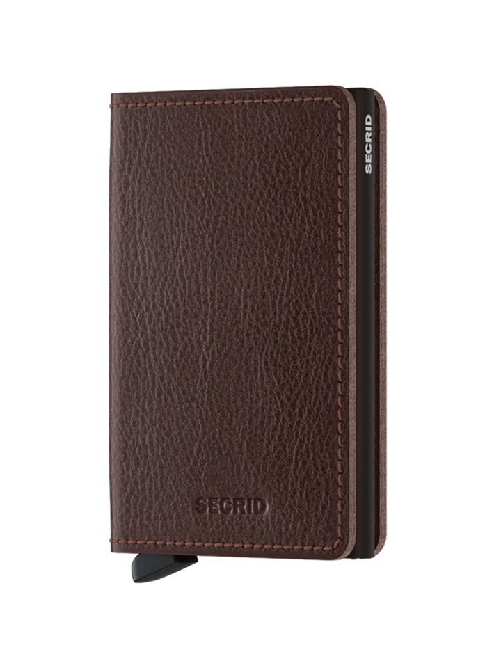 Slim Wallet Veg in Espresso - Brown