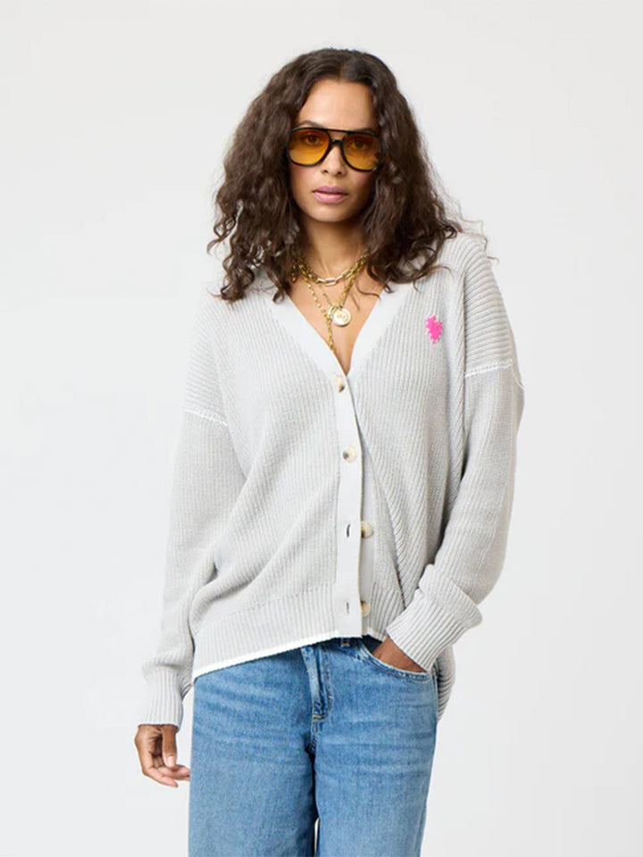 Slouchy Cardigan in Silver Fox