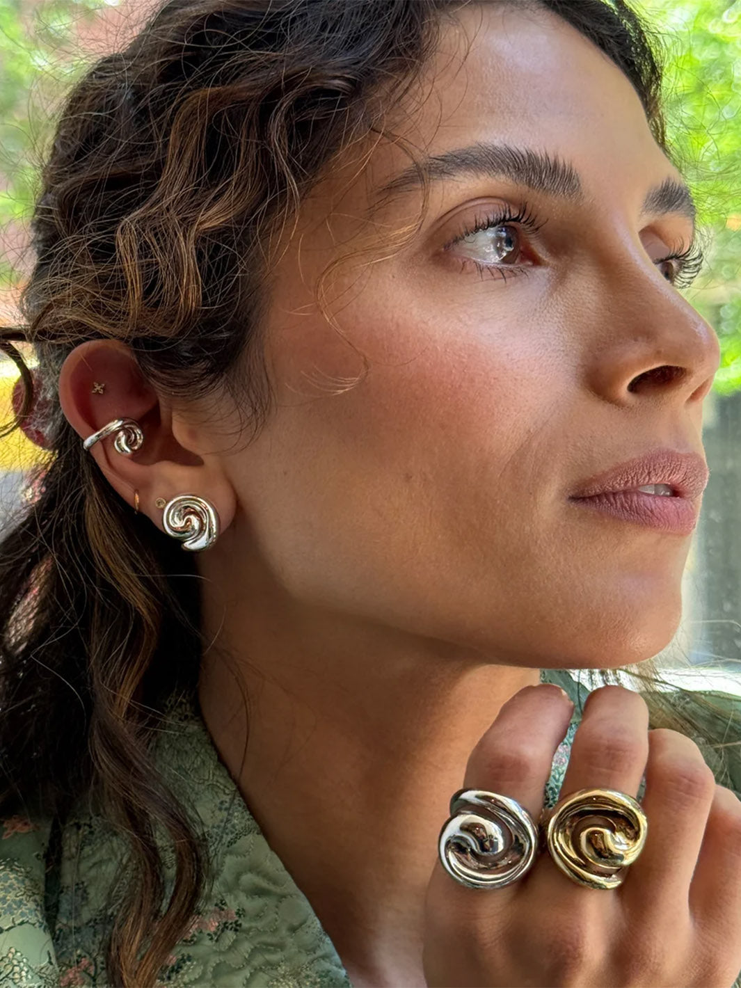 Small Gio Earrings in Silver