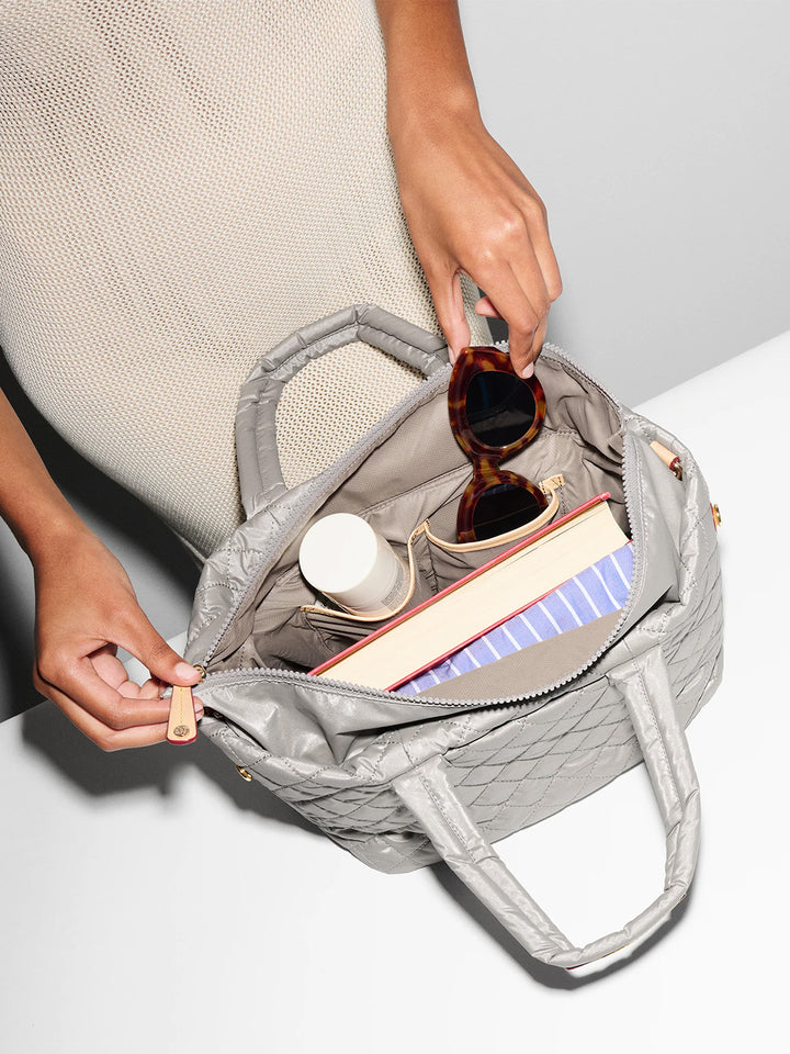 Small Metro City Tote in Sable Pearl Metallic