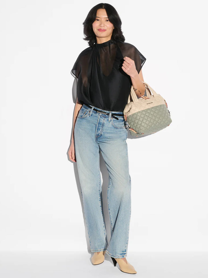 Small Sutton Deluxe in Agave Green/Buff