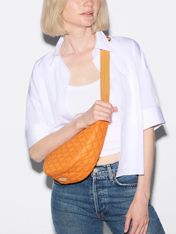 Small Metro Smile Bag in Sunset Orange