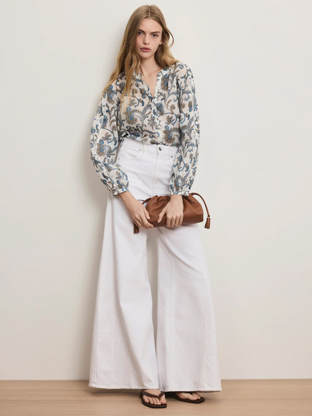 Soleil Paisley Blouse in Dove Multi