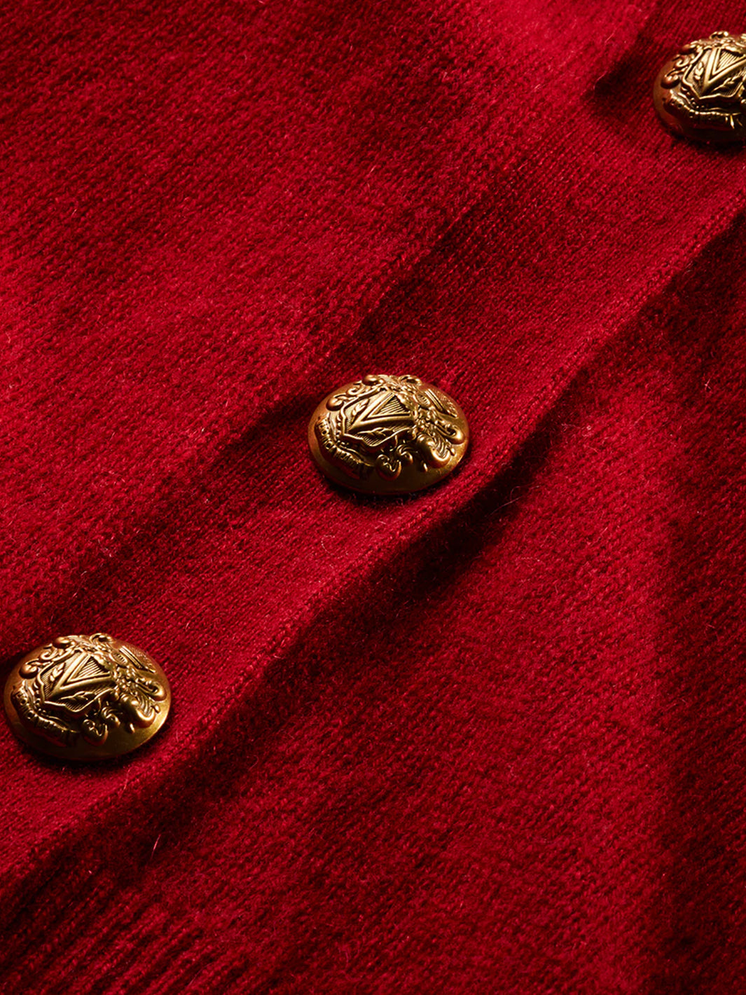 Solene Cashmere Cardigan in Crimson