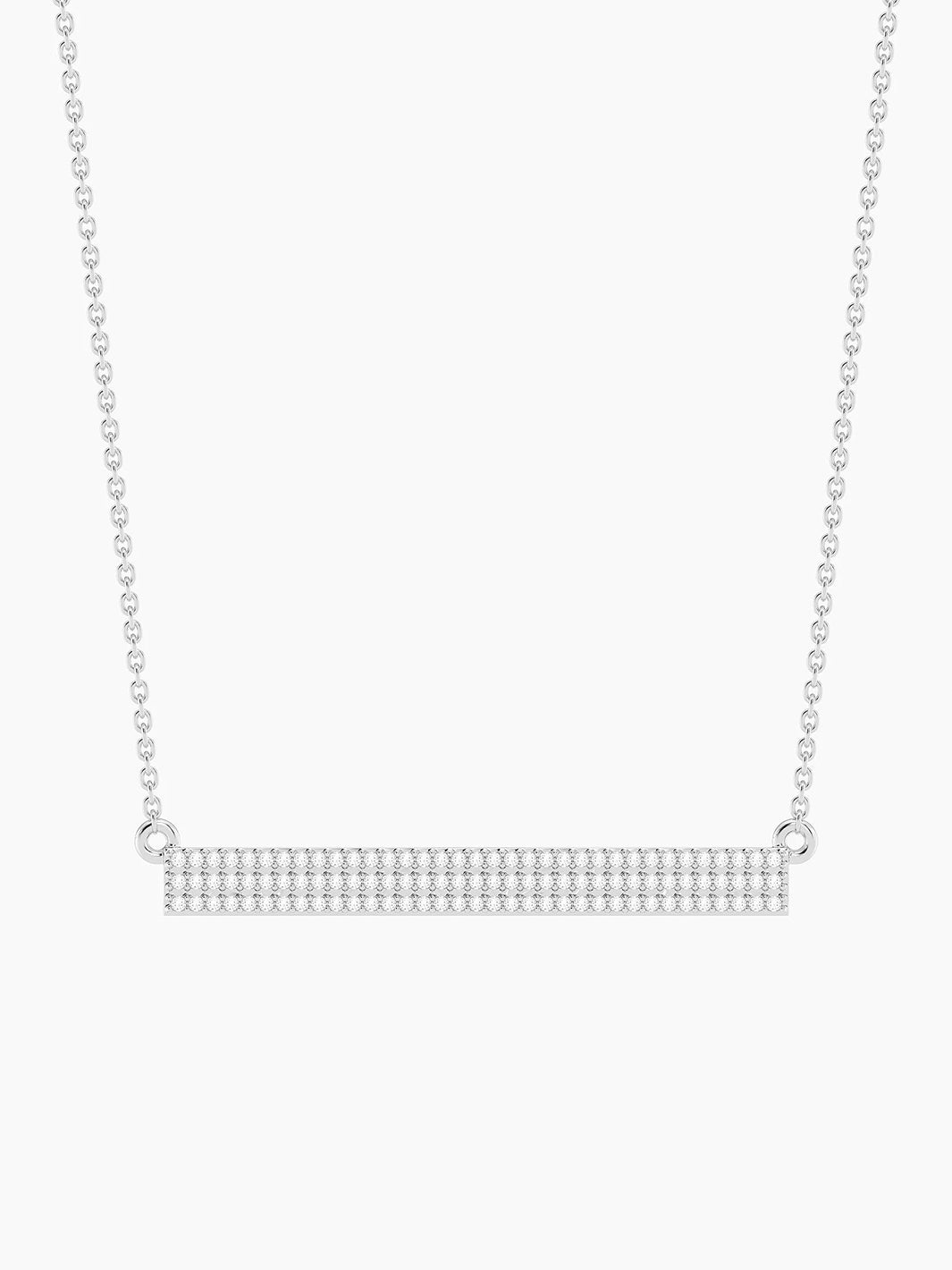 Tell Me Straight Pendant Necklace in Silver