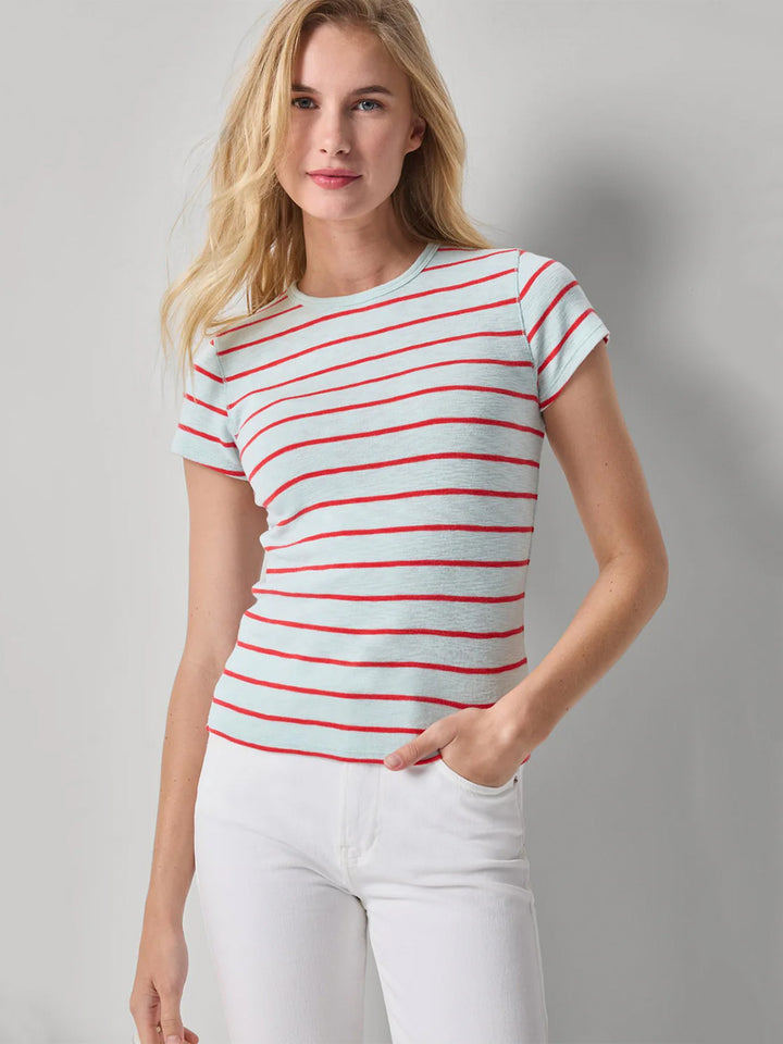 Striped Short Sleeve Tee in Seabreeze Stripe