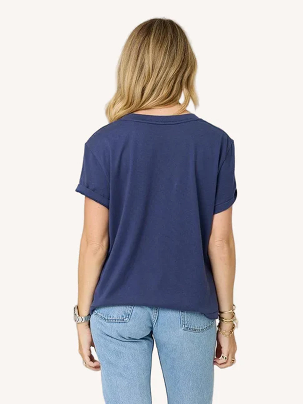 Suke Imperfect Heart Tee in Blue/White