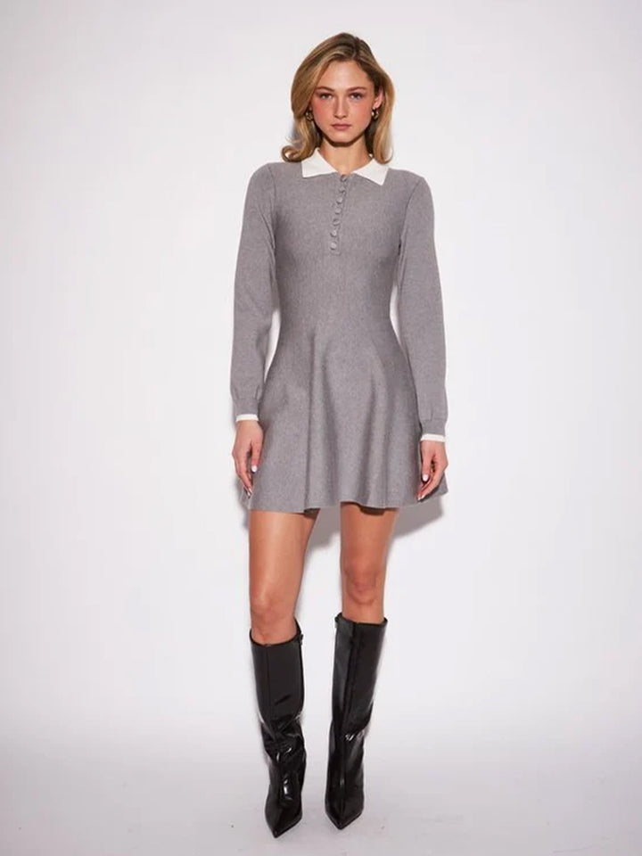 Priscilla Flare Dress in Posh Heather