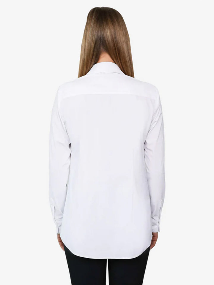 Sullivan Long Sleeve Button-Up Tunic in White