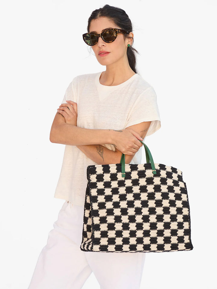 Summer Simple Tote in Black/Cream