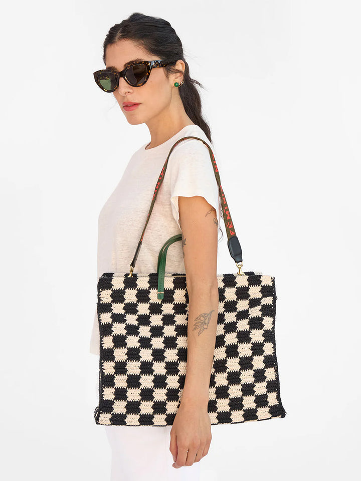 Summer Simple Tote in Black/Cream