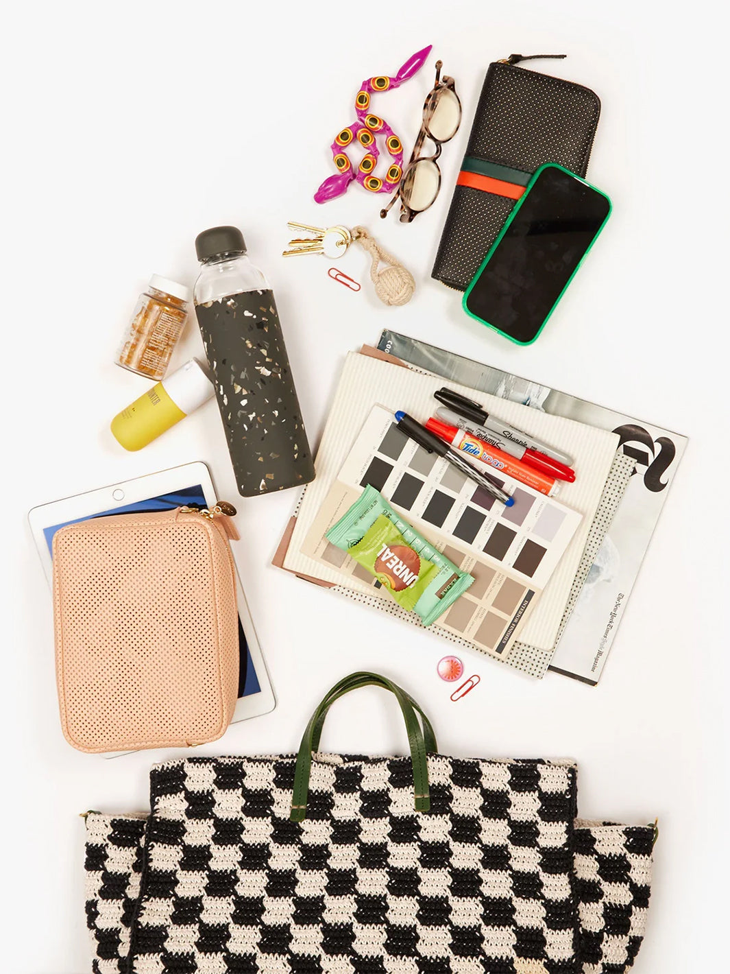 Summer Simple Tote in Black/Cream