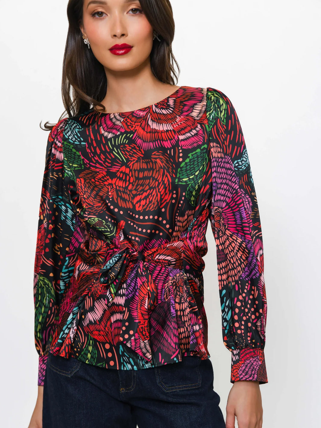 Sura Top in Embroidered Flower