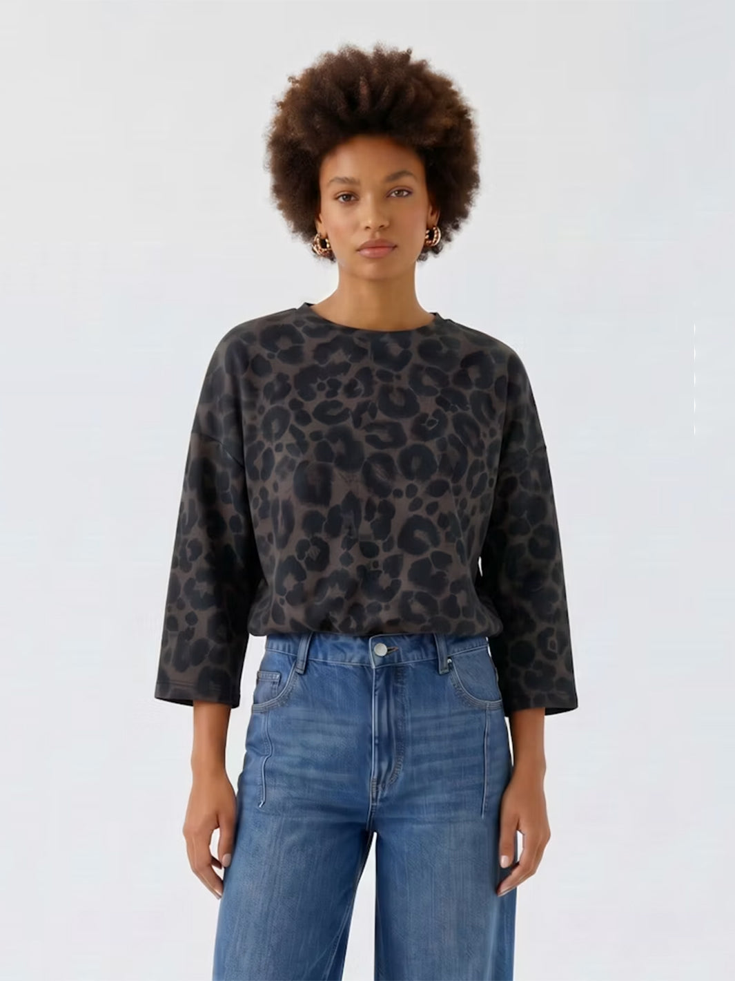 Sweatshirt in Dark Brown Grey