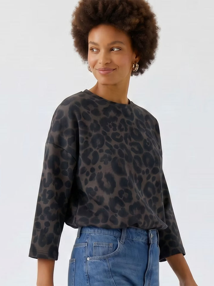 Sweatshirt in Dark Brown Grey