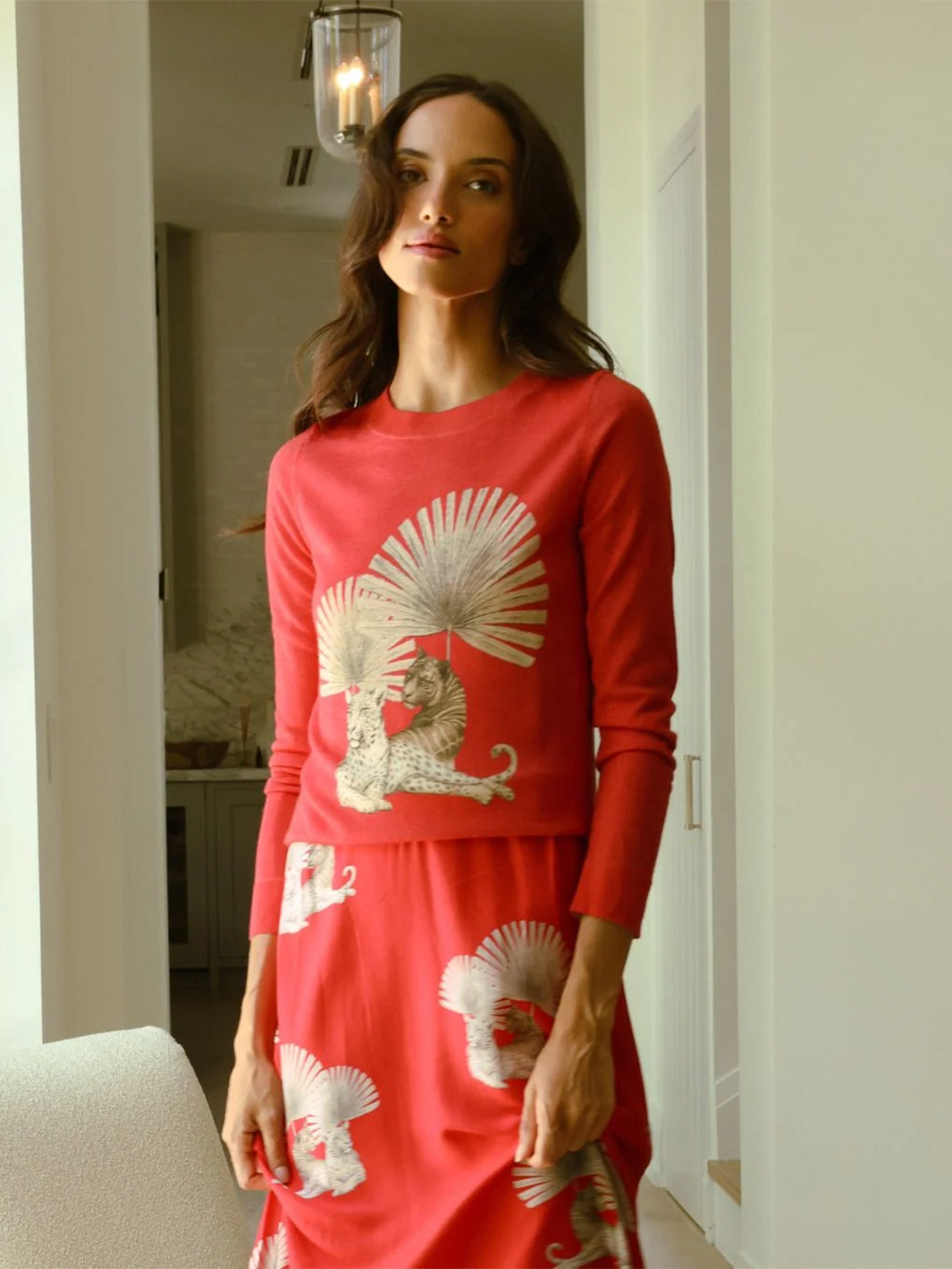 Cashmere Sweater in Cleo Panther