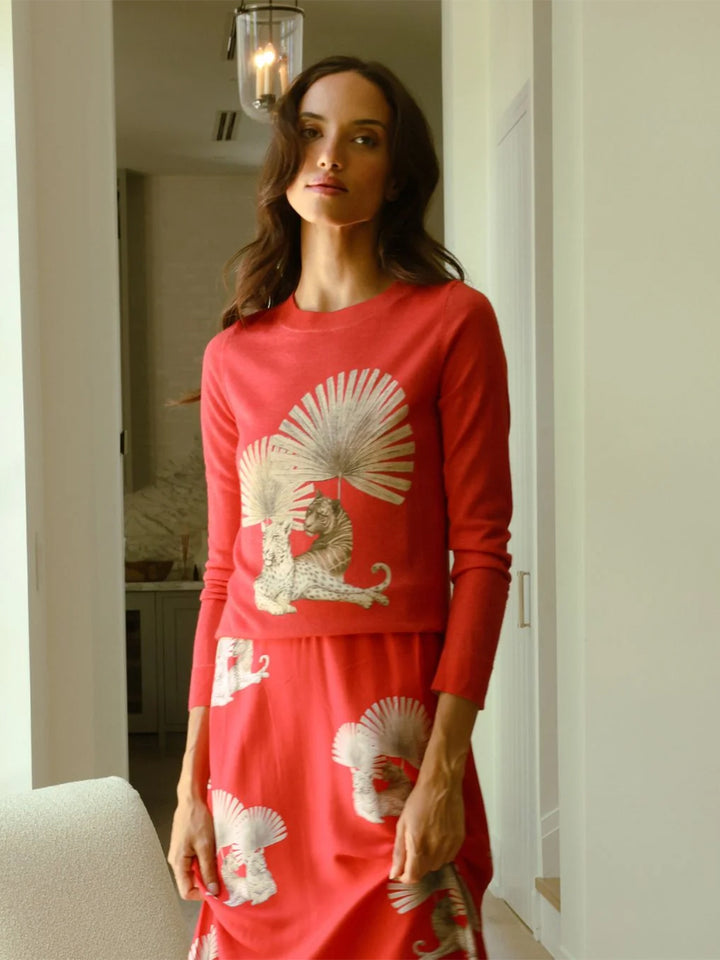 Cashmere Sweater in Cleo Panther
