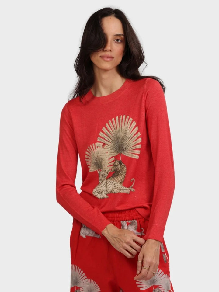 Cashmere Sweater in Cleo Panther