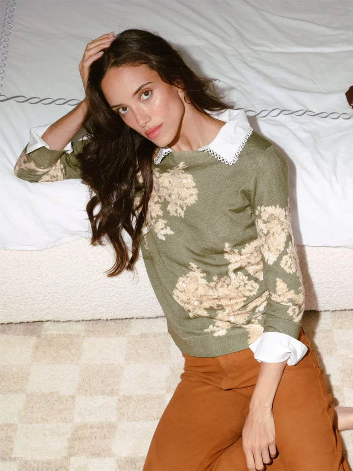 Cashmere Sweater in Botanic